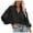 a1tg#-Black, variant on Women's Crop Shirt Long Sleeve Button Up Fitted Cut Business Casual Commuter Blouse Top