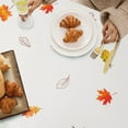 thumbnail image 4 of Fall Thanksgiving Tablecloth, Autumn Pumpkin Truck Table Cloth, Maple Leaf Harvest Tablecloths, Waterproof Spillproof Table Cover for Dinner Kitchen Party Holiday Decorations, Oval 54 x 72 Inch, 4 of 5