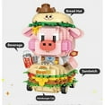 thumbnail image 3 of NICKSUN  Mini Building Block Set Hamburger Piggy Building Brick Kit Toy Home Decor (990pieces), 3 of 7