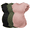 Black / Pink / Army Green(3pcs), variant on Women's Maternity Tops 3 Packs Flying Short Sleeve Side Ruched Tunic T-Shirt Pregnancy Clothes Lake Green/Grey/Black