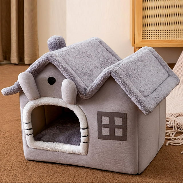 Casa De Perros Cubierta Cavy Cave Pet House Para Perros Pequeños Con Cubierta Lavable Extraíble De Fondo De Vellón