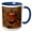 Blue/White, variant on 3drose, Fire Hydrant in the Woods, 11oz Two-tone Green Mug