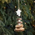 thumbnail image 5 of YOHAVEN Christmas Decorations Wooden Pendant Ornaments, Hanging Tree Log Trinkets Holiday Rustic Decor for Christmas Tree Shelves Home Office Fireplace Mantle, 5 of 6