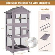 Bird Cage Outdoor Parakeet Cage Large Wooden Aviary Cage Indoor Parrot Cage House