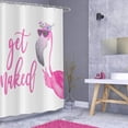 thumbnail image 4 of Pink Flamingo Shower Curtain, Funny Hot Pink Flamingos Girl''s Cute Bathroom Curtain for Bathtub Home Decor Waterproof Fabric Machine Washable with 12 Hooks,72"x84", 4 of 6