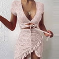 thumbnail image 2 of Vestido HUOGUO Fashion vestido sexy asimétrico con estampado para mujer, 2 of 5