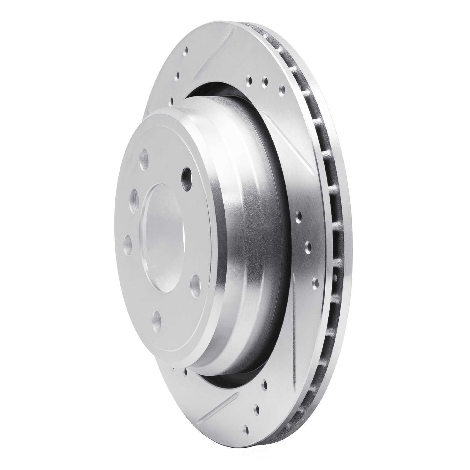 Dynamic Friction Company 631-31044L DFC Brake Rotor - Drilled And Slotted - Silver