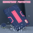 thumbnail image 2 of ELEHOLD Rugged Hybrid Case for Lenovo Tab M9 9.0"(TB-310FU, 2023), Tri-Layers Hard PC Soft Silicone Hidden Kickstand Anti-Scratch Shockproof Heavy Duty Case for Kids Men Women,Navyblue+Rose, 2 of 7