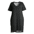 thumbnail image 6 of Terra & Sky Women's Plus Size V-Neck T-Shirt Dress with High Low Hem, 6 of 6