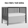 thumbnail image 3 of 5-In-1 Convertible Crib, New Zealand Pinewood Baby Bed,Baby Crib With 3 Height Adjustment, Non-Toxic Finish, Easy to Assemble, Black, 3 of 13