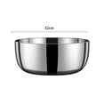 thumbnail image 4 of Mixing Bowl 30cm Stainless Steel Kitchen Basin Multi-Functional Wash Bowl for Vegetables Dough Kneading Mixing(1-Piece) Rkxzt, 4 of 5