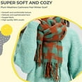 thumbnail image 4 of Bufanda de invierno, bufandas cálidas, accesorios para clima frío, bufandas con flecos, 4 of 5