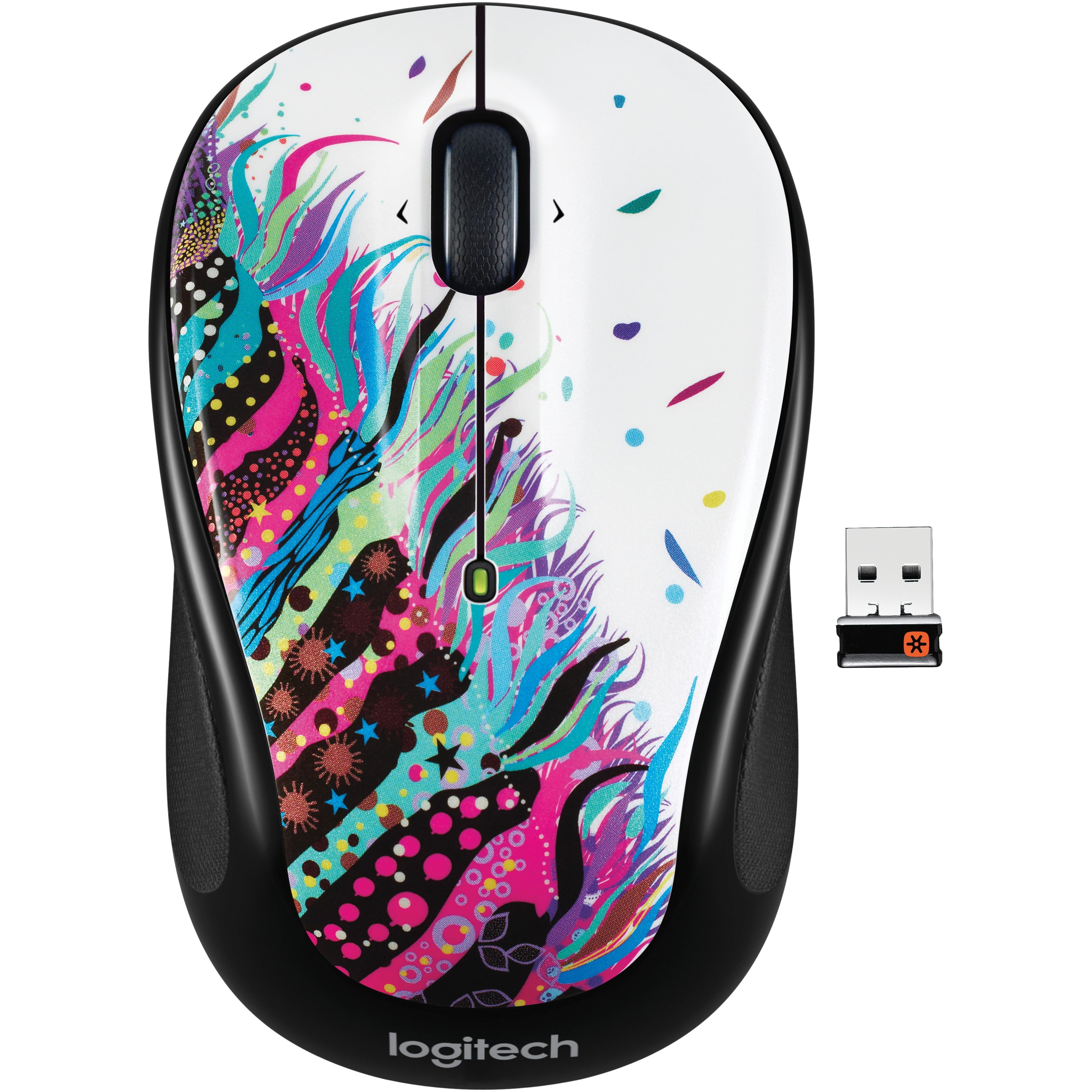 Logitech M325 Wireless Mouse, 2.4 GHz with USB Unifying Receiver, 1000 DPI Optical Tracking, 18-Month Life PC / Mac / Laptop Chromebook (Celebration Black) - Walmart.com