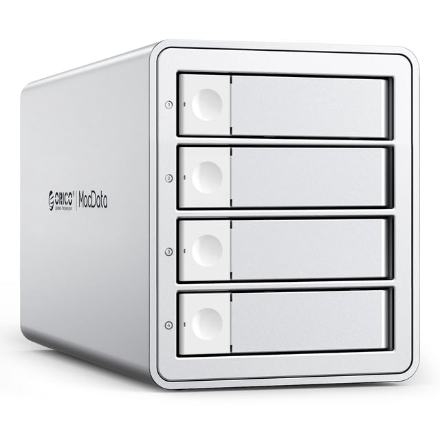 Carcasa de disco duro ORICO 4 bahías USB 3.2 Gen 2 de 22 TB y 3,5 pulgadas
