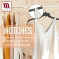 thumbnail image 3 of Mainetti 484 Black Plastic Hangers - 100 Pack with Rotating Metal Hook and Notches for Straps, Great for Shirts/Tops/Dresses, 17-Inch, 3 of 7