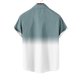 thumbnail image 5 of Mens Casual Manga Corta Botón Abajo Camisas Turndown Cuello Blusa de Impresión, Poliéster Ligero Top de la Moda para el Verano Al Aire Libre Y el Uso Diario, 5 of 6