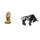 thumbnail image 1 of Figura de león de resina, estatua de león, escultura de toro, adorno decorativo coleccionable de arte animal, detalles intrincados, ideal para sala de, 1 of 8