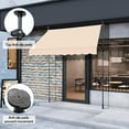 thumbnail image 7 of Wubio Manual Retractable Awnings for Patio, 78"x118" Patio Awning Window Awning Exterior Adjustable Door Canopy with UV Protection for Backyard, Garden, Balcony (Beige, 47" roll Out), 7 of 7
