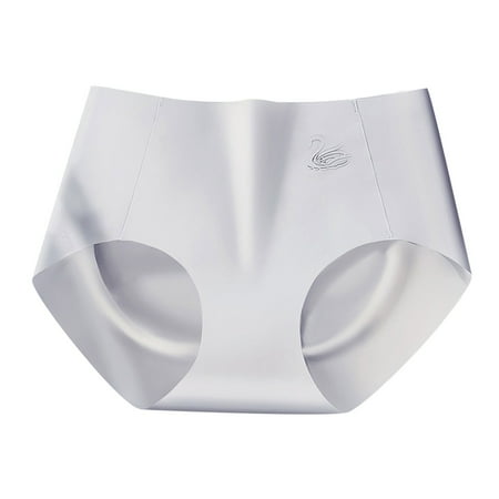 

Wotryit Womens Underwear Womens Large Ice Silk Comfortable Underwear Trackless Mid Rise Solid Underwear Panties for Women M