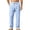 Light Blue, variant on Guluxicc Men's Linen Pants with Multi Pocket Loose Drawstring Elastic Waist Full Straight Leg Trousers for Everyday Summer Fall