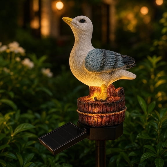 Solar Bird Garden Stake Light Outdoor, Resin Animal LED Ground Light for Yard Patio Lawn, Decorative Landscape Lighting for Garden Pathway Outdoor Decor, 1 Pack