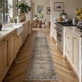 thumbnail image 3 of BERTHMEER 2'x12' Brown Vintage Runner Rugs for Hallway Bathroom Bedroom Entryway Kitchen Non Slip Oriental Traditional Distressed Runner Rugs, 3 of 6