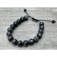 thumbnail image 6 of Black Labradorite Gemstone Round Bead Adjustable Bracelet 10mm, Genuine Crystal Bead Bracelet, Gift for Men & Women (Black Labradorite), 6 of 6
