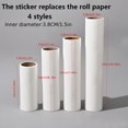 thumbnail image 2 of 5 Pieces Of White Portable Wool Sticky Roller Pet Clothing Depilator Paper Roll  Diagonal Depilator Core  Lint Remover  Carpet Pile Roller  Clothing Fluff Remover  Fluff Roller Refill, 2 of 7