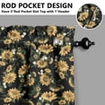 thumbnail image 5 of Boho Bloom Curtains 24 Inch Short - 3 Panel Rustic Farmhouse Set with Vintage Wildflower Print, Rod Pocket Kitchen Window, 5 of 6