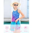 thumbnail image 3 of Lanbubble Girls Tankini Swimsuit Two Piece Bathing Suits Summer Beach Swimwear with Skirt Shorts Gradient Sequins 7-12Y, 3 of 10