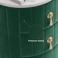 thumbnail image 3 of homary Velvet Nightstand with 3 Drawers, Green Round Bedside Table with Sintered Stone Top, Modern Nightstand with Storage for Bedroom, End Table for Living Room, 3 of 18