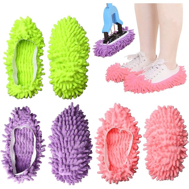 3 pares/6 piezas de mopas de microfibra para limpiar el suelo.