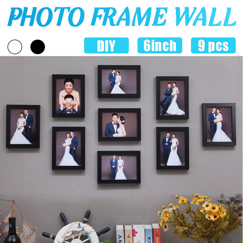 9 Pcs Diy Multi Photo Frame Set Hanging Picture Modern Display Wall Art Home Walmart Canada