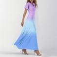 thumbnail image 4 of vigerkar Women's Dresses 2025 V Neck Short Sleeves Swing Elegant Long Maxi Dress Sky Blue, S, 4 of 7