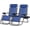 Blue, variant on HUANG Set of 2 Adjustable Zero Gravity Lounge Chairs with Pillow & Cup Holder – Brown