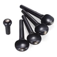 thumbnail image 4 of 1/2 Size Ebony Wood Violin Fiddle Tuning Pegs Endpin Set Replacement Black, 4 of 8
