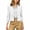 White, variant on Business Casual Short Jacket For Women, 3/4 Sleeve Lapel Open Front Blazer With Pockets, Solid Color Cropped Suit Jacket, Professional Work Office Top White XL