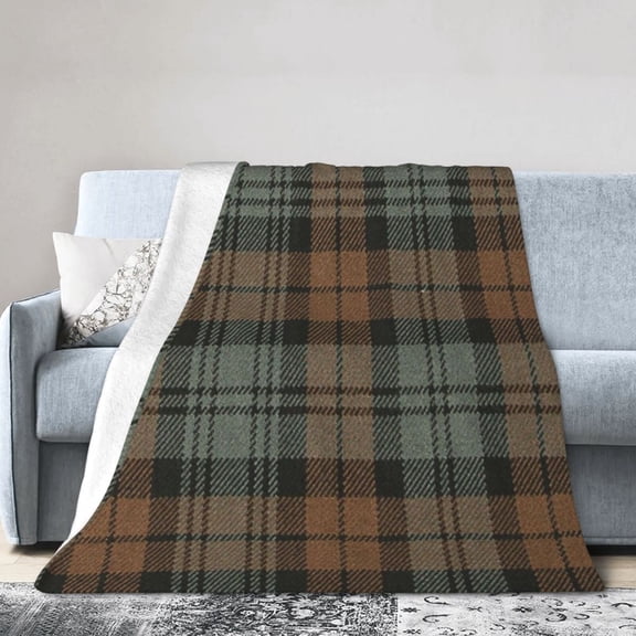 AMPBELL CLAN WEATHERED TARTAN Flannel Blanket Funny Ultra-Soft Micro Warm Throw Blanket Fleece Blanket Interesting Gift 50"x40"