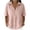 Pink, variant on Cmfcve Half Sleeve Tops for Women Collared V Neck T Shirts Fashion Solid Color Half Zipper Summer Shirts