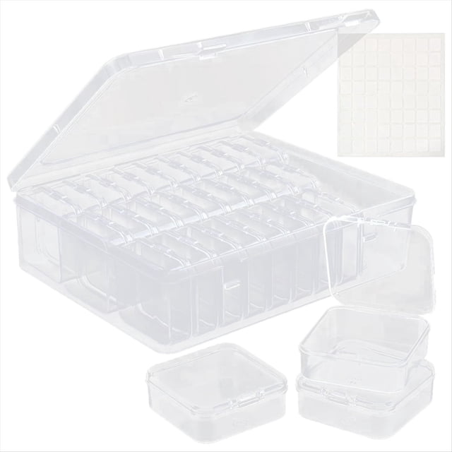 Contenedor de Cuentas con Caja de Almacenamiento con Tapa con Bisagras Grande, Caja de Almacenamiento de Arte de Diamantes para Organizar la Caja de Suministros de Manualidades