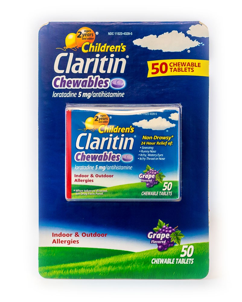 Children's Claritin NonDrowsy Chewable Tablet, Grape, 50 Ct