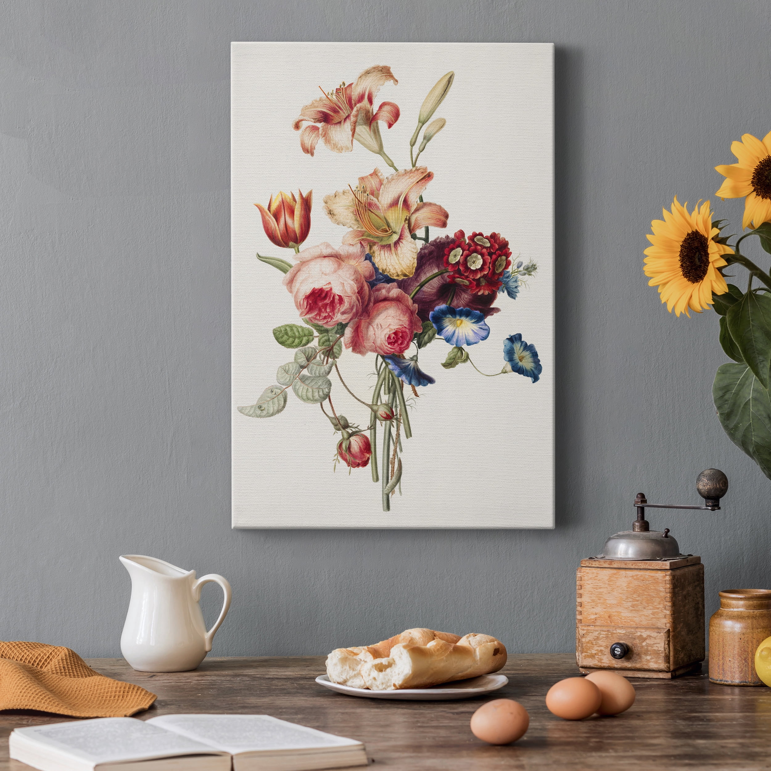 A Bouquet (1820) Premium Gallery Wrapped Canvas - Ready to Hang - 12 x 18