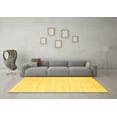 thumbnail image 3 of Ahgly Company Indoor Square Abstract Yellow Contemporary Area Rugs, 5' Square, 3 of 4