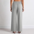 thumbnail image 7 of CAIXIA Wide Leg Pants for Women Flowy Palazzo Drawstring Elastic Waist Trousers with Pockets Summer Beach Vacation Clothes, 7 of 7