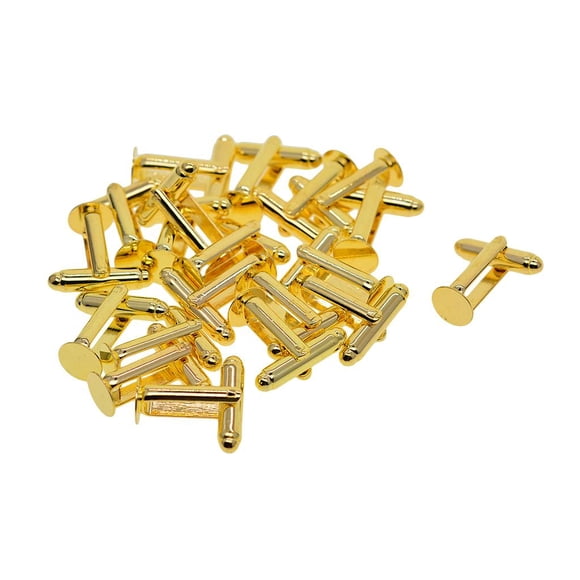 20x Latón Gemelos Espacios en Blanco Redondo Almohadilla Plana 8 Mm Ajustes de Cabujón Hallazgos Oro BLESIY Hallazgos en blanco de los gemelos de la base