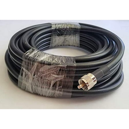 50' of Low Loss Double Shield Coax Cable, RG213U Type, Non-contaminating, with PL259. 213-50