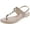 Taupe, variant on Nia-22 Women's Embellished Beaded Metallic Chain Dress Thong Sandal