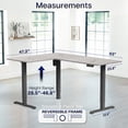 thumbnail image 5 of VIVO Gray / Black Electric 63" x 47" Corner Standing Desk, 5 of 8