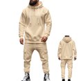 thumbnail image 2 of CONFREE Mens Sweatsuit 2 Peice Sets Casual Men's Jogging Tracksuit Set Solid Pullover Hoodies Pants Athletic Sweat Suit for Men, 2 of 9