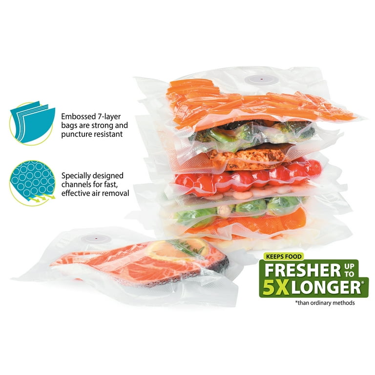 FreshDaddy™ Gallon-size Reusable Vacuum Zipper Bags with Ports for